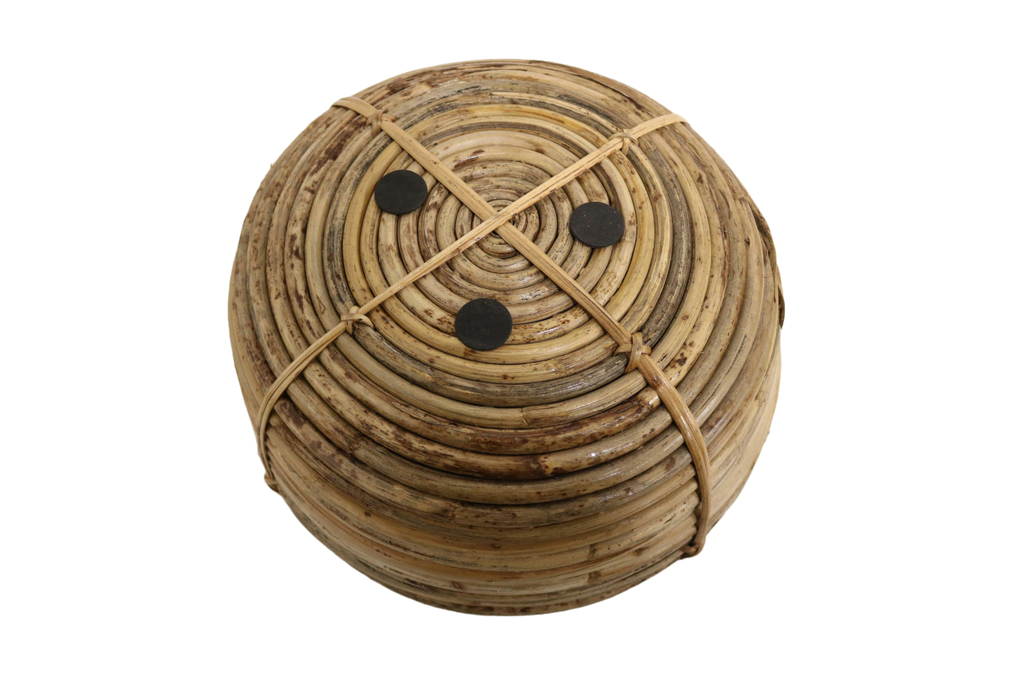 Home&Manor 12" Large Cane Fruit Bowl