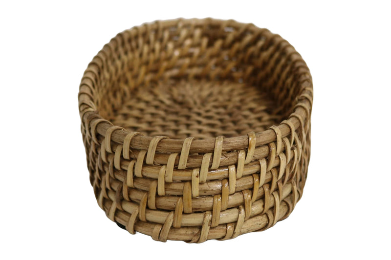 Home&Manor 9" Rattan Oval Tray