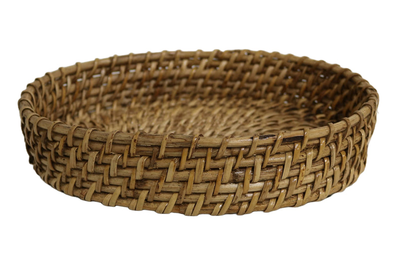 Home&Manor 9" Rattan Oval Plain Tray