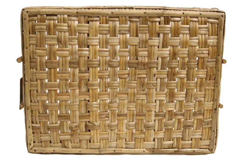 Home&Manor 13" Rattan Tray with Handles