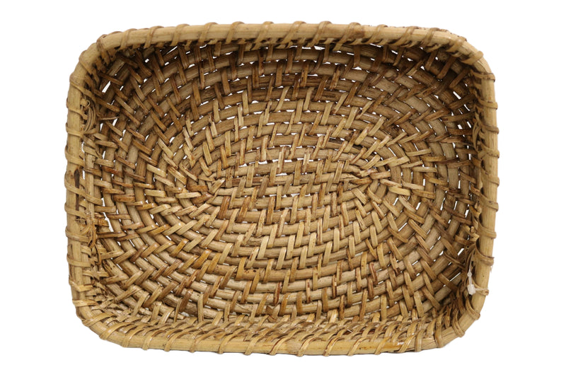 Home&Manor 9" Rattan Rectangle Tray