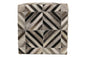 Almeria 100% Cowhide Leather Cube Pouf