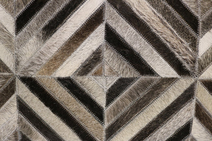 Almeria 100% Cowhide Leather Cube Pouf