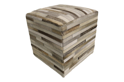 Palencia 100% Cowhide Leather Cube Pouf