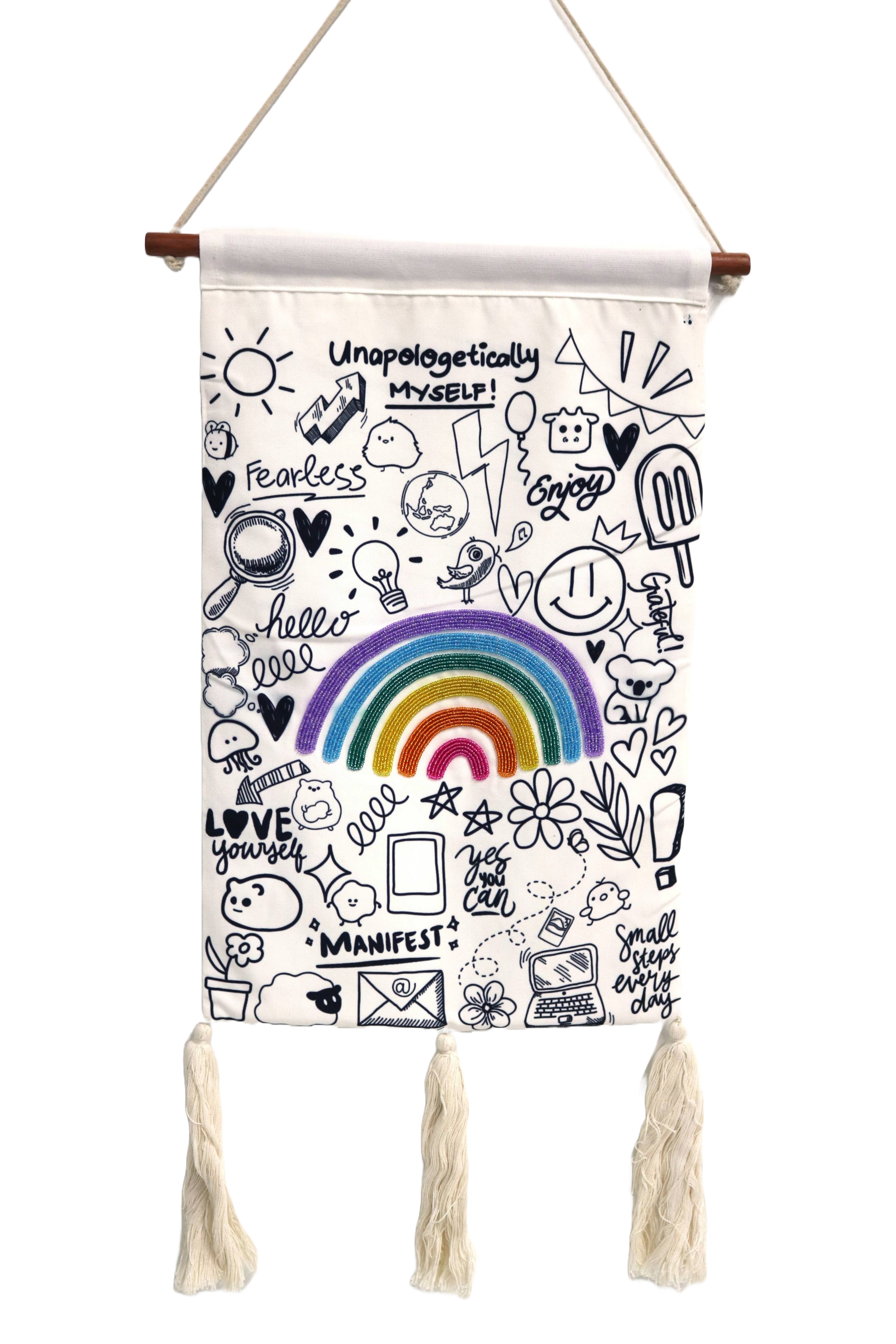 Illustrated Rainbow Wall Hanging