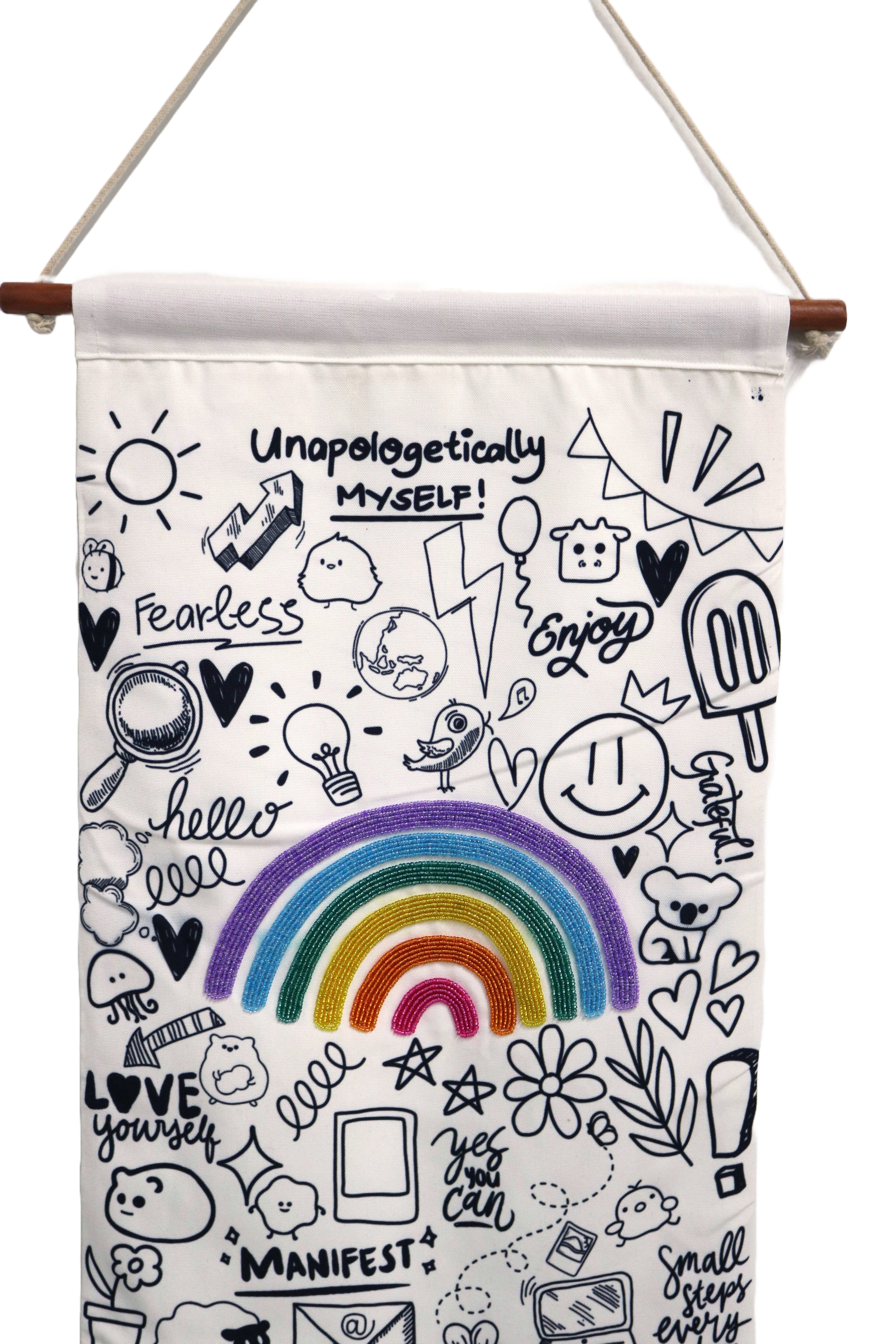 Illustrated Rainbow Wall Hanging