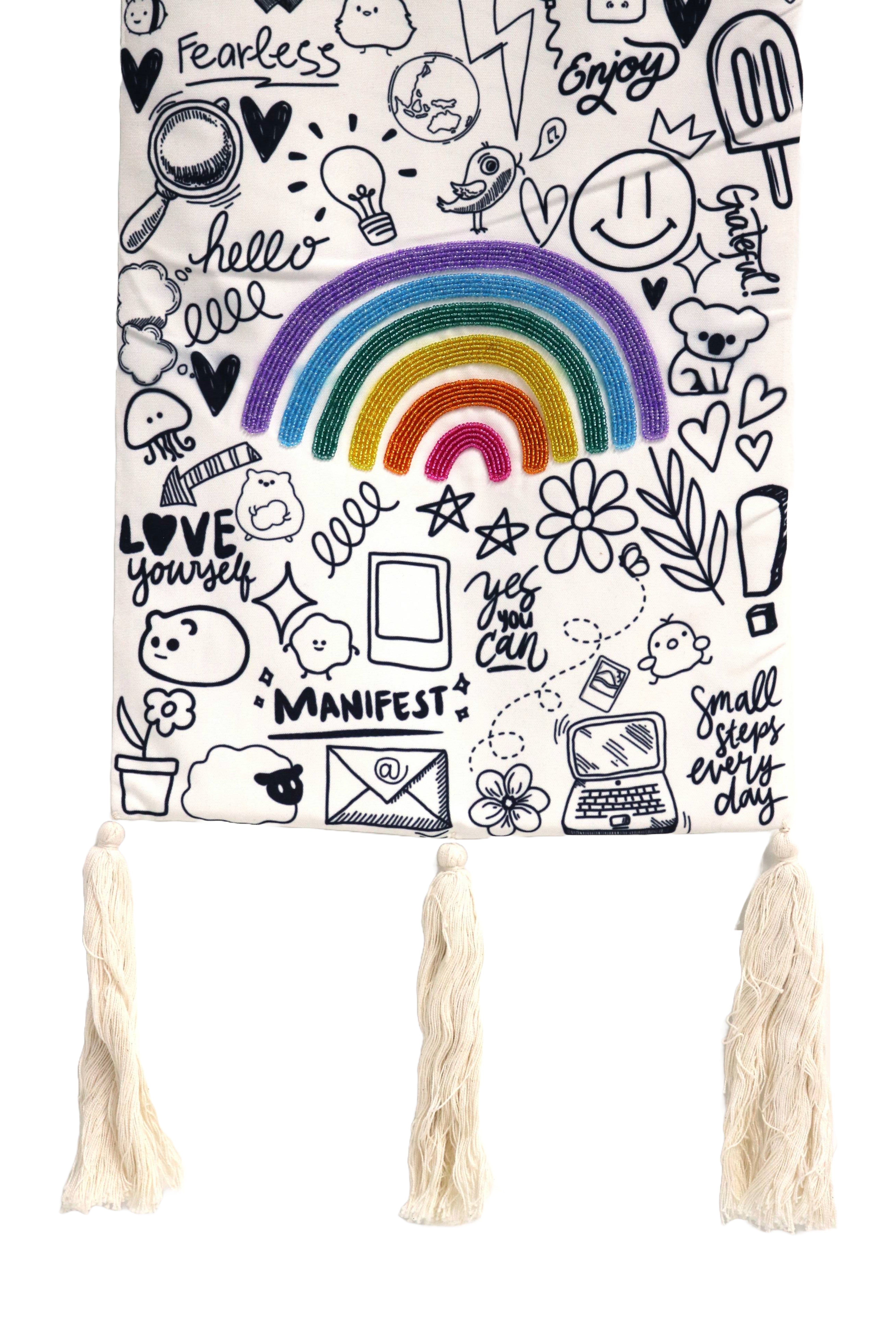 Illustrated Rainbow Wall Hanging