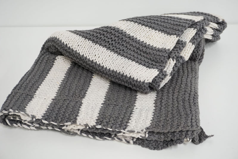 Handcrafted 100% Wool Throw Blanket