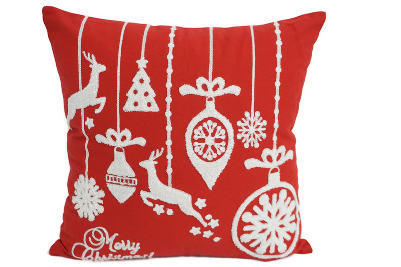 Embroidered Christmas Designer Pillow