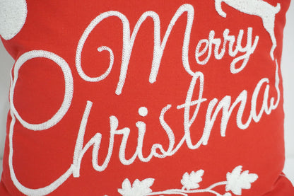 Embroidered Christmas Designer Pillow