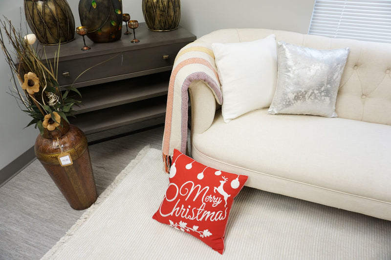 Embroidered Christmas Designer Pillow