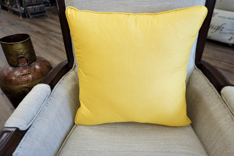 Premium Silk Pillow 18" Yellow