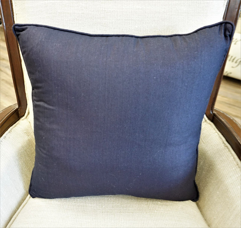 Premium Silk Pillow 18" Navy