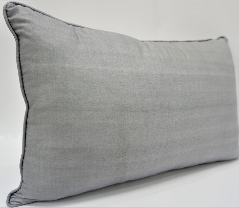 Premium Silk Pillow 13"x20" Light Gray