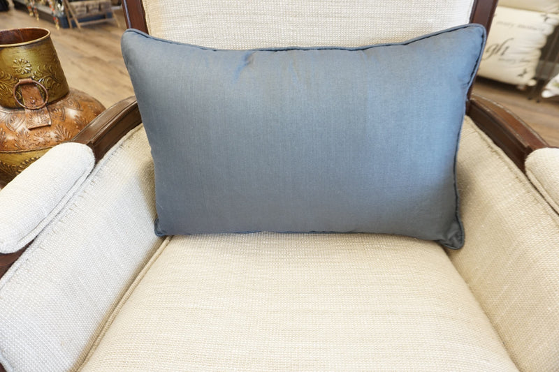 Premium Silk Pillow 13"x20" Blue