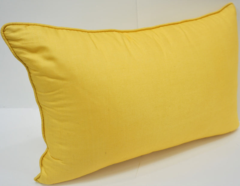 Premium Silk Pillow 13"x20" Yellow