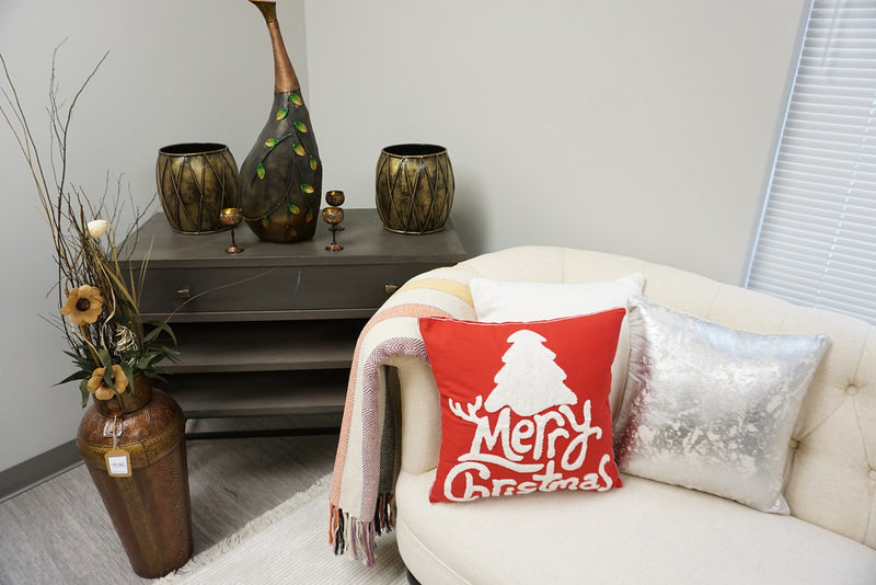 Embroidered Christmas Designer Pillow