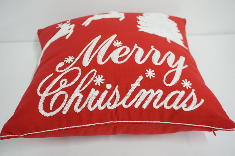 Embroidered Christmas Designer Pillow