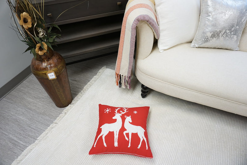 Embroidered Christmas Designer Pillow