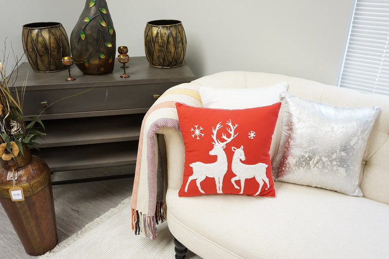 Embroidered Christmas Designer Pillow