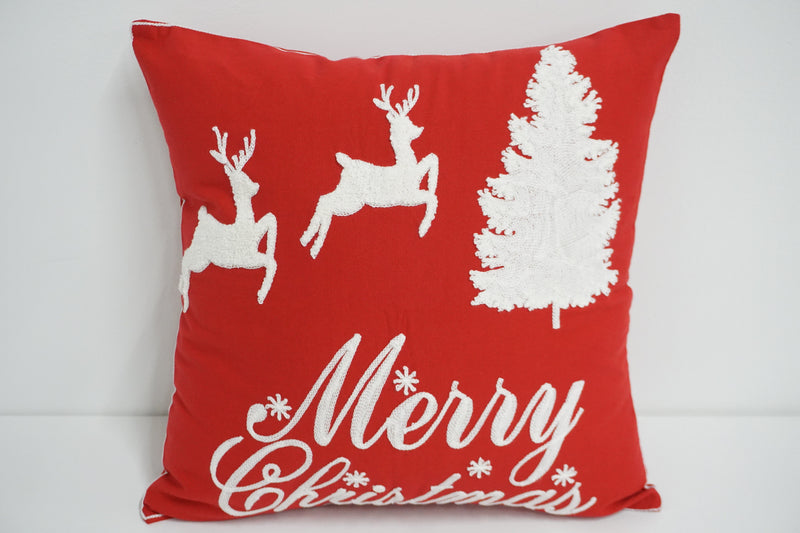 Embroidered Christmas Designer Pillow