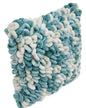 Bufor Blue Shaggy Loop Designer Throw Pillow