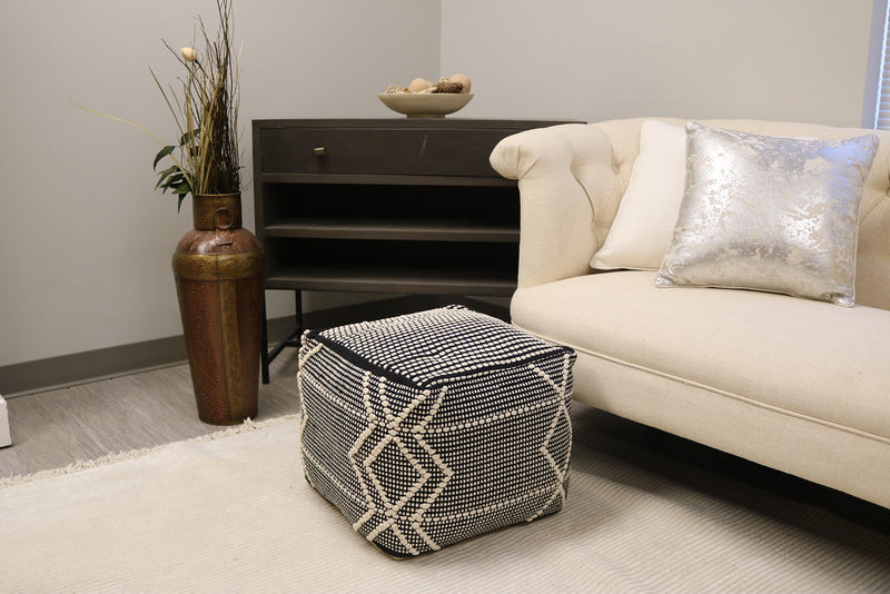 Arezzo Cotton Cube Pouf