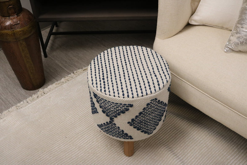 Cannes Cotton Round Stool