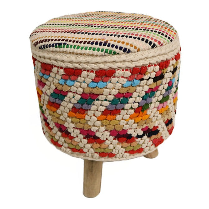 Lyon Cotton Round Stool