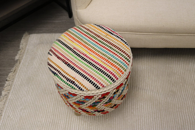 Lyon Cotton Round Stool