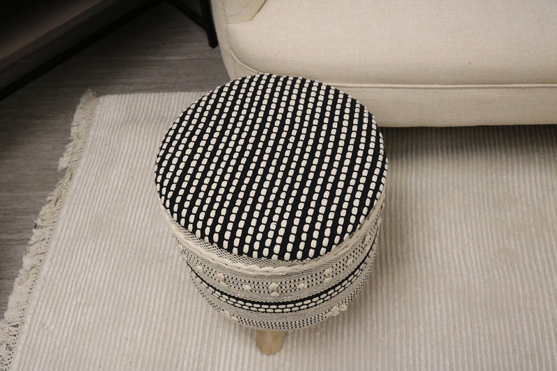 Rennes Cotton Round Stool