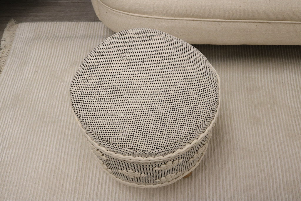 Chamonix Cotton Round Stool