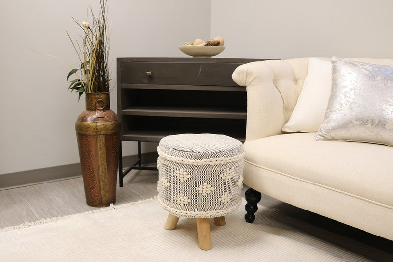 Chamonix Cotton Round Stool