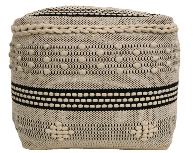 Lucca Cotton Cube Pouf