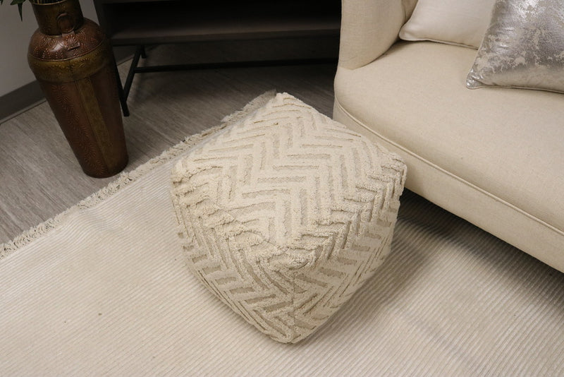 Rimini Cotton Cube Pouf