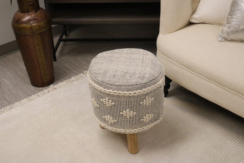 Chamonix Cotton Round Stool