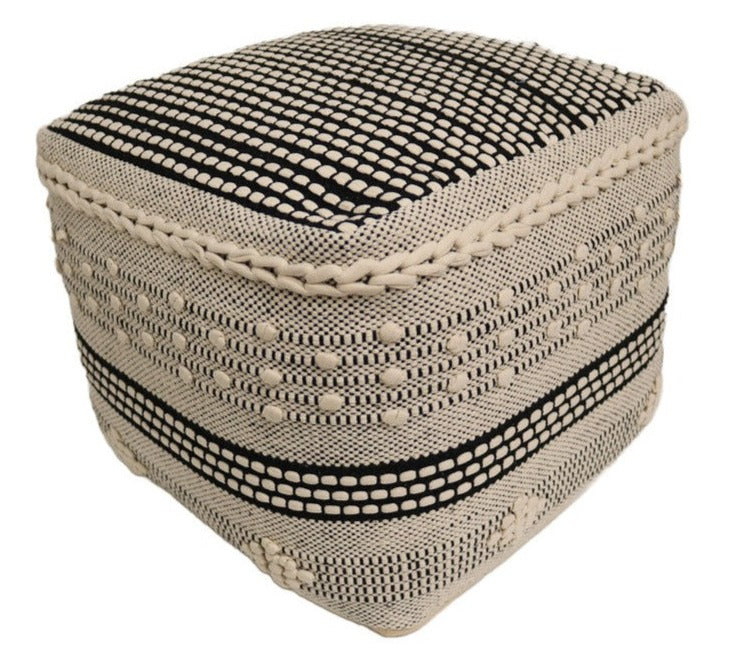 Lucca Cotton Cube Pouf