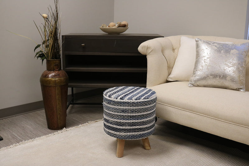 Tignes Cotton Round Stool