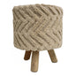 Bordeaux Cotton Round Stool