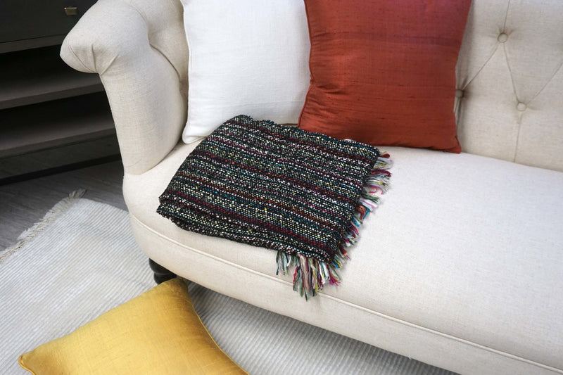 Handcrafted 100% Wool Throw Blanket