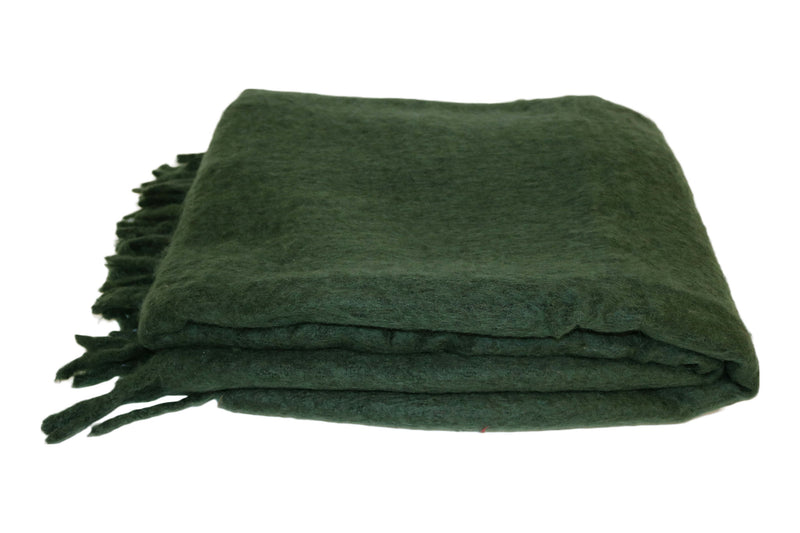 Handcrafted 100% Wool Throw Blanket