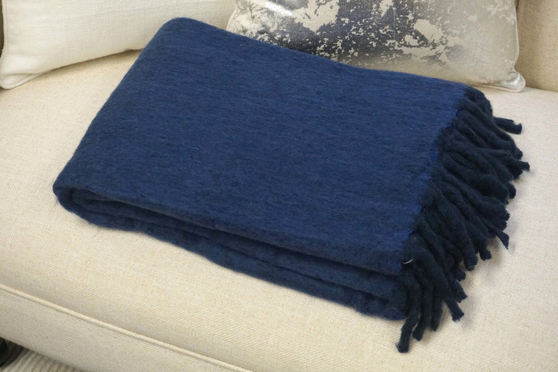 Handcrafted 100% Wool Throw Blanket