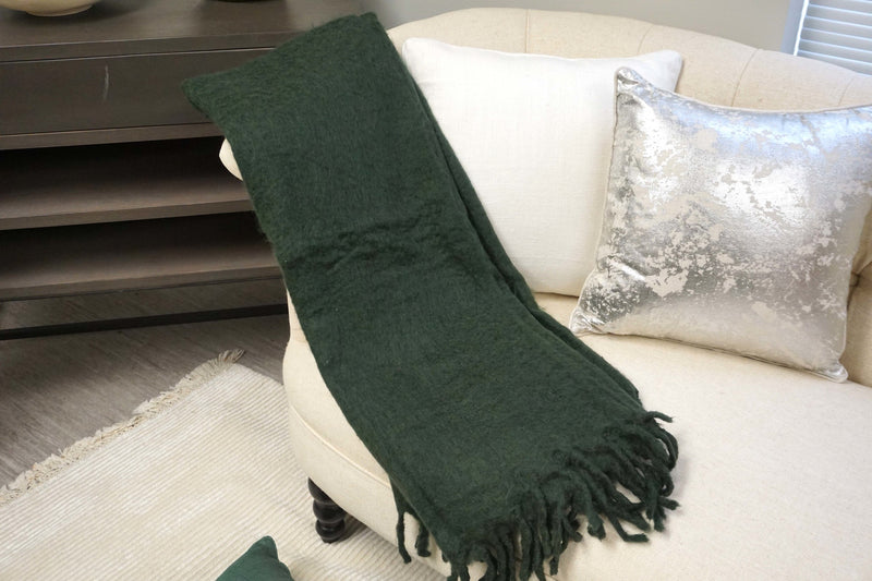 Handcrafted 100% Wool Throw Blanket