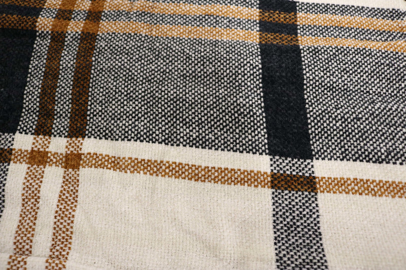 Handcrafted Wool & Cotton Throw Blanket