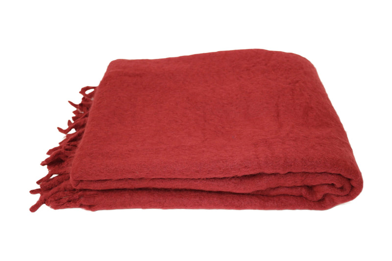 Handcrafted 100% Wool Throw Blanket