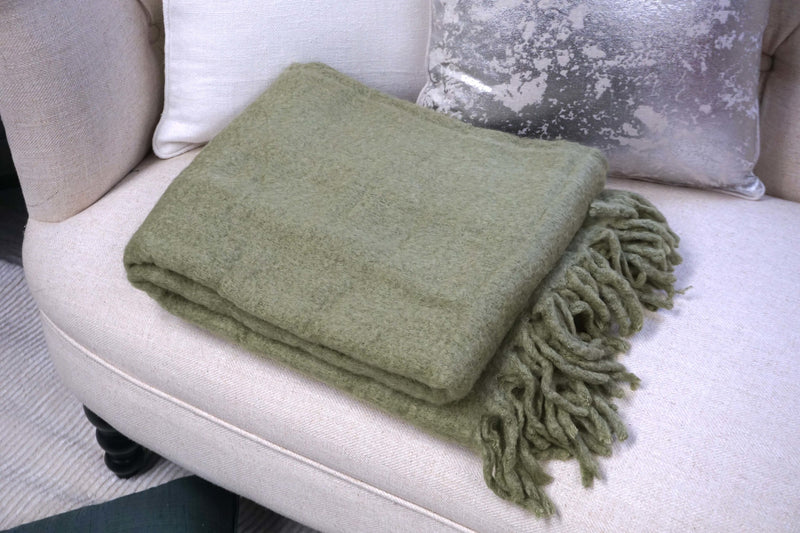 Handcrafted 100% Wool Throw Blanket