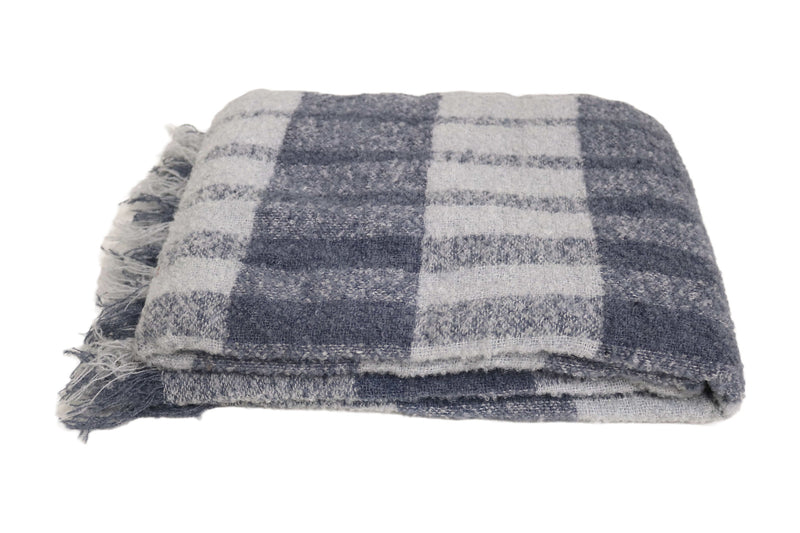 Handcrafted 100% Wool Throw Blanket