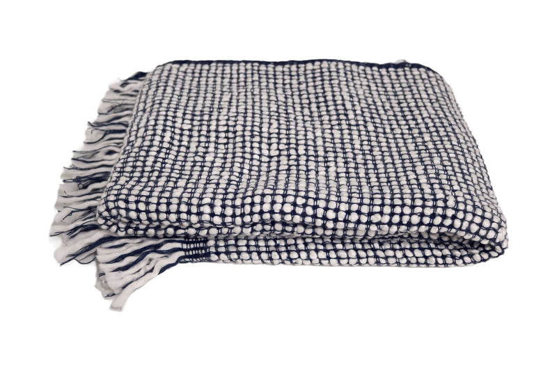 Handcrafted 100% Wool Throw Blanket