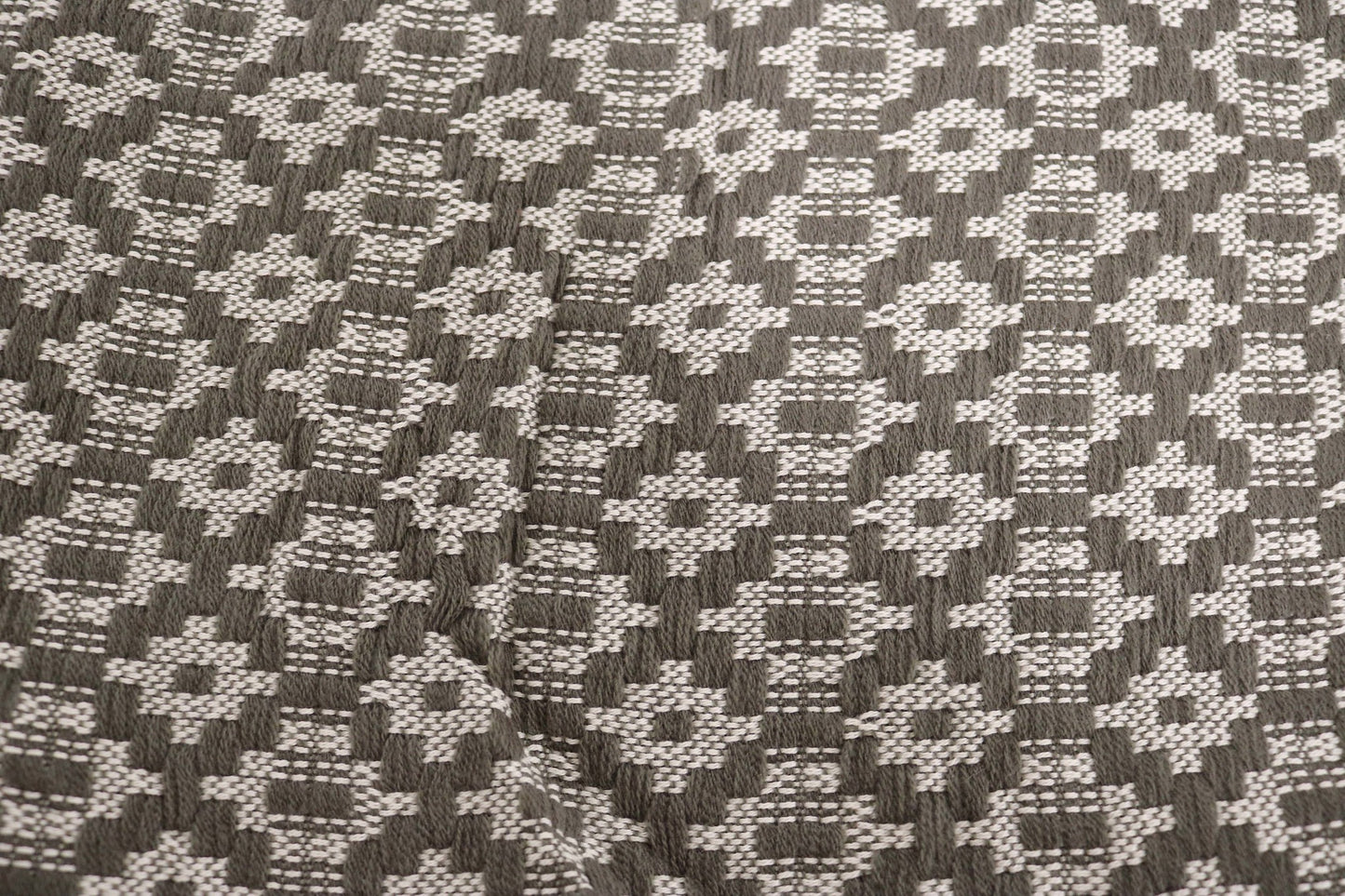 Handcrafted Wool & Cotton Throw Blanket