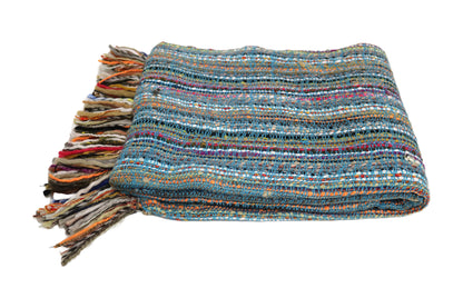 Handcrafted 100% Wool Throw Blanket